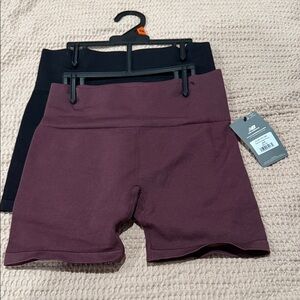 New Balance Women's Maroon and Black Bike Shorts